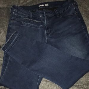 Old Navy Rockstar Super Skinny Built-In Warm Dark Blue Size 8 Women’s Jeans